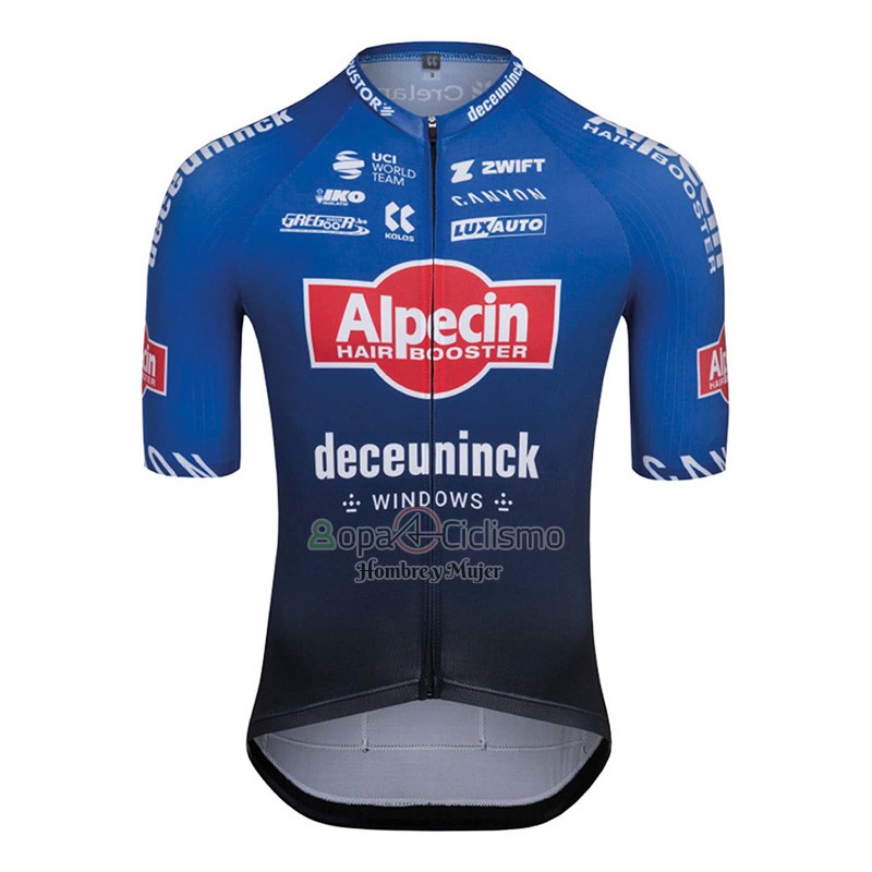 Alpecin-deceuninck Ropa Ciclismo Culotte Corto 2023 Mangas Cortas Azul
